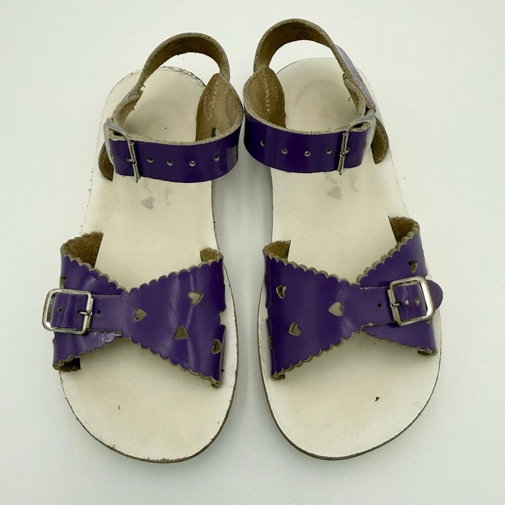 Saltwater Sandals Gloss Violet Purple Buckle Waterproof Sandals Size Kids 11